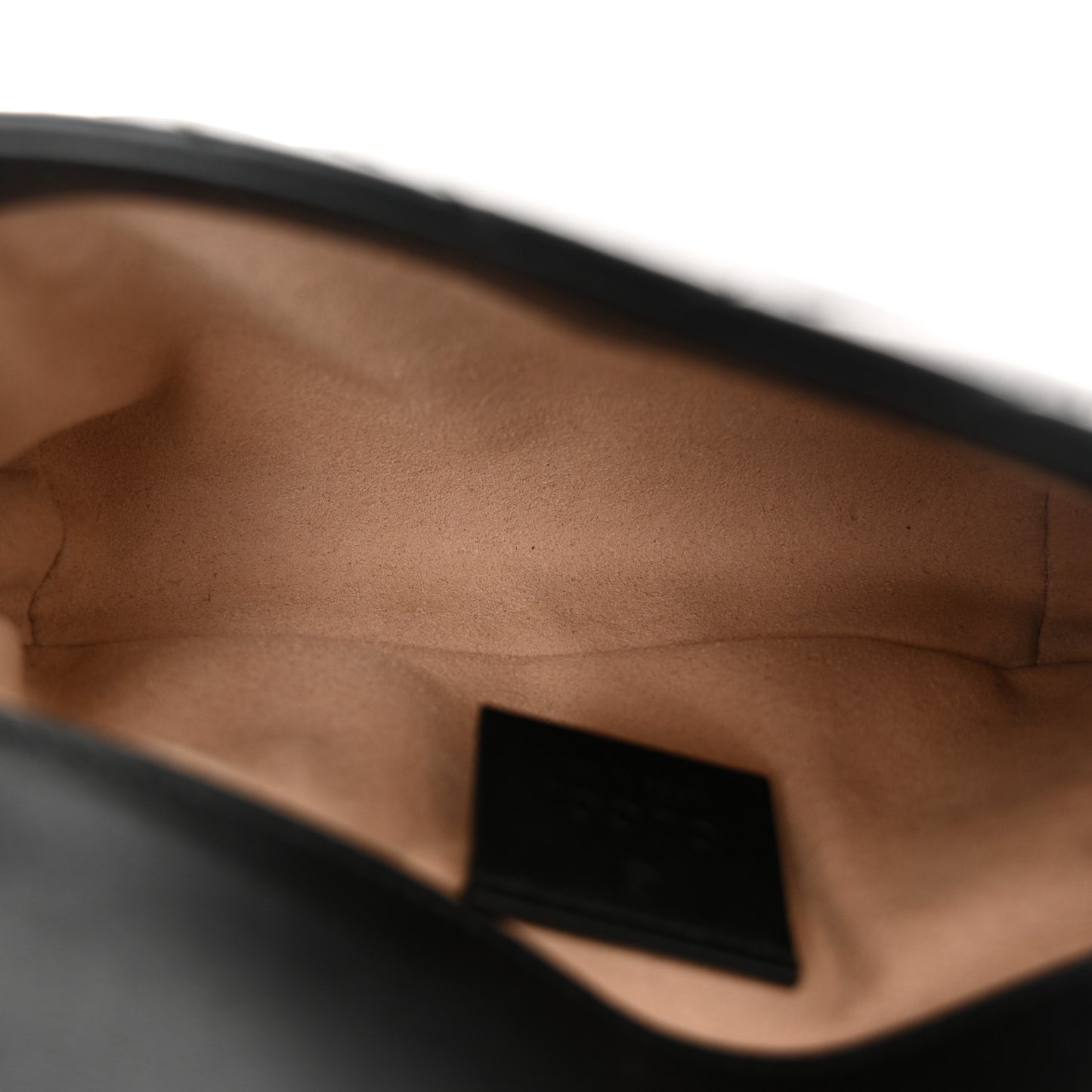 Calfskin Matelasse Super Mini GG Marmont Shoulder Bag Black