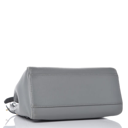 Fendi Nappa Colorblock Mini Peekaboo Iconic Satchel Grigio Chiaro Fragola Blue 5 of 21