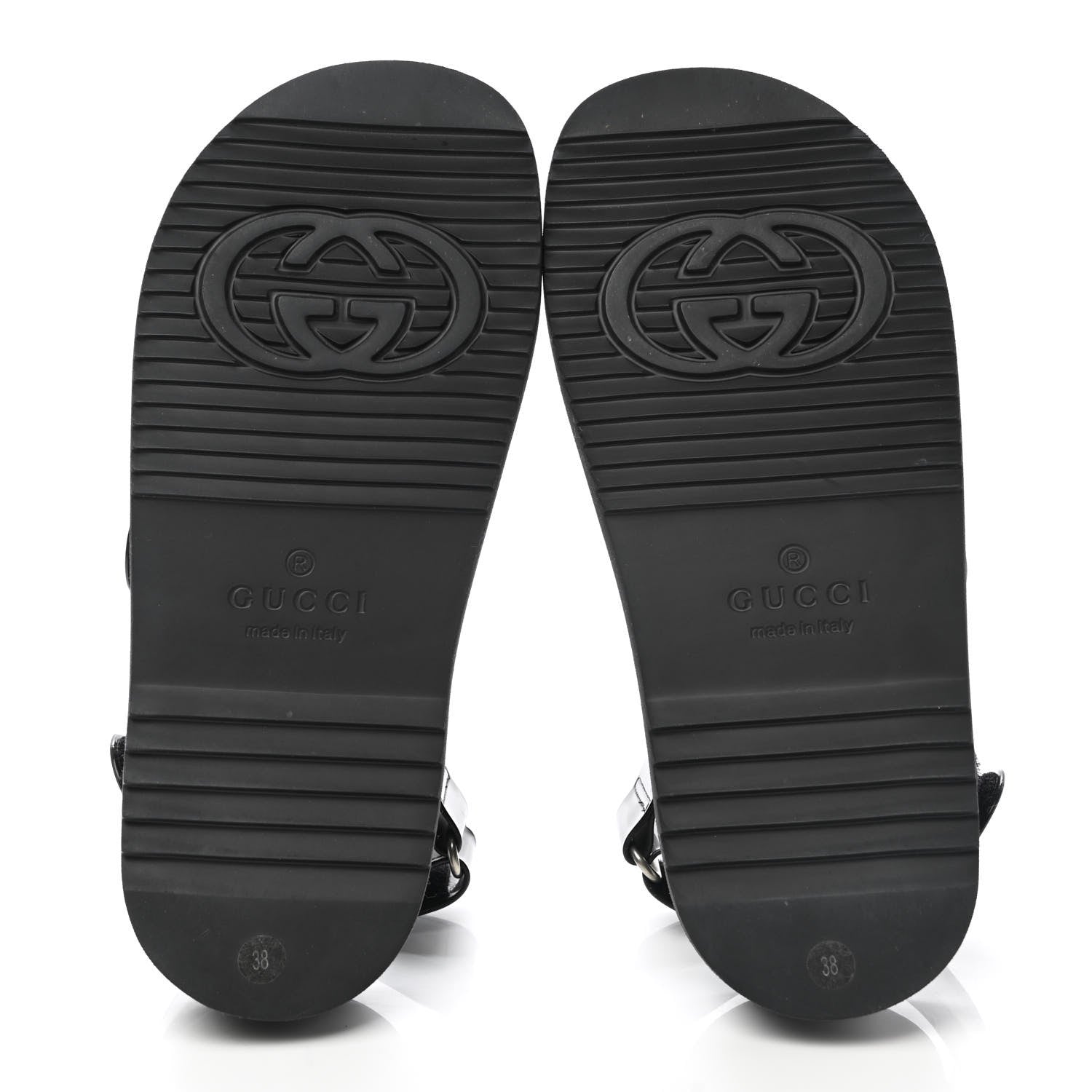Gucci Rubber Mini Double G Womens Isla Dad Sandals 38 Black 5 of 10