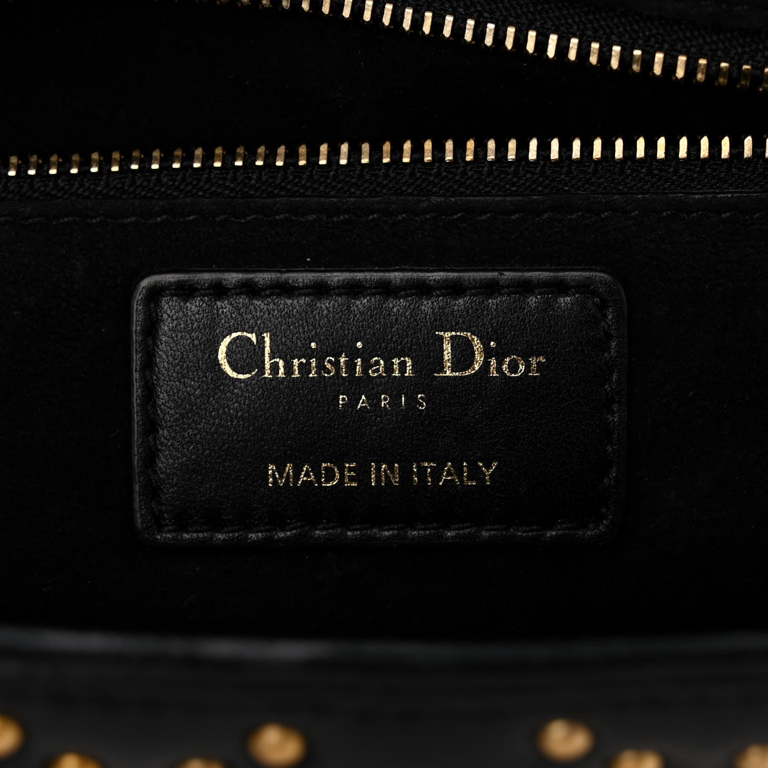 Christian Dior Lambskin Cannage Studded Large Dioraddict Flap Bag Black 6 of 10