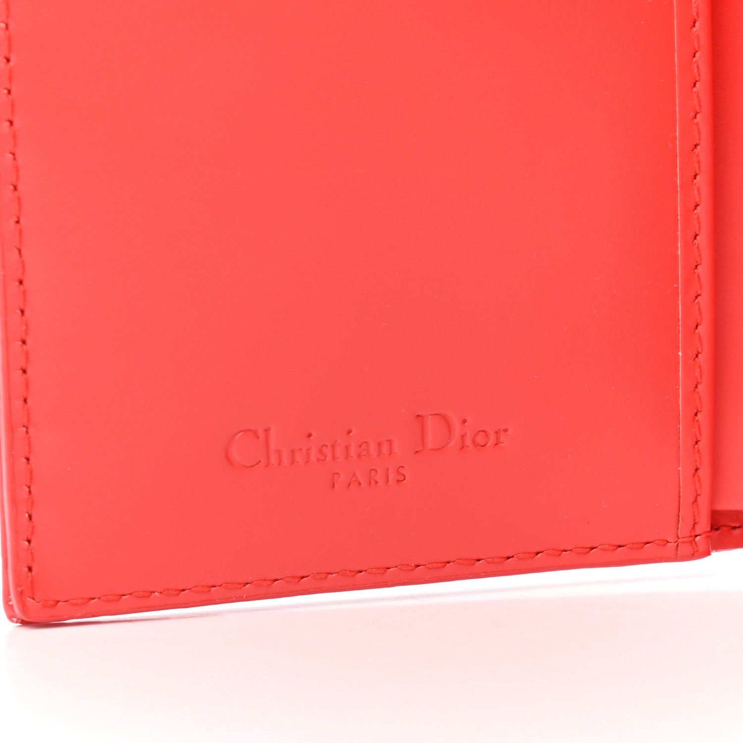Christian Dior Patent Cannage Lady Dior Wallet Coral 6 of 7