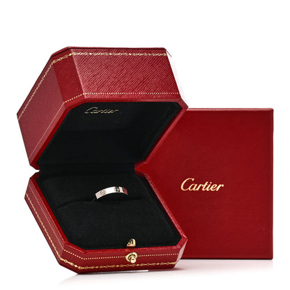 Cartier 18K White Gold 3.5mm LOVE Wedding Band Ring 57 8 5 of 5
