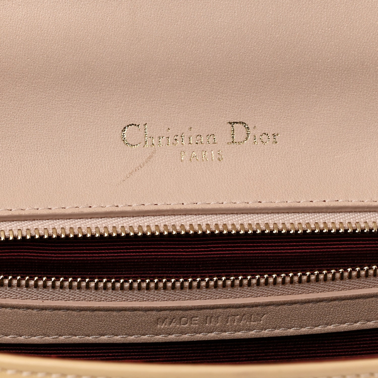 Christian Dior Patent Calfskin Medium Diorama Flap Bag Beige 6 of 11