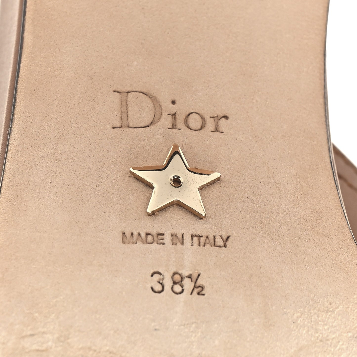 Calfskin 30 Montaigne Mid-Heel Slide Sandals 38.5 Cuir