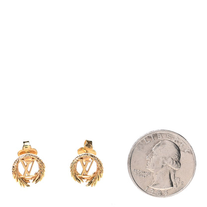 Louis Vuitton Angel Stud Earrings Gold 2 of 4