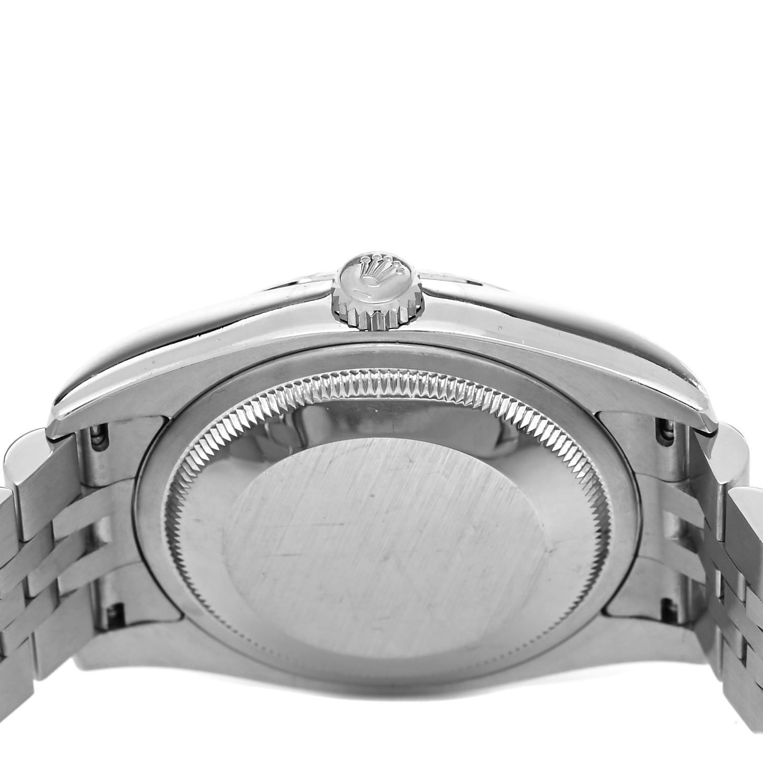 Rolex Stainless Steel 18K White Gold 36mm Oyster Perpetual Roulette Datejust Watch Silver 116234 4 of 5