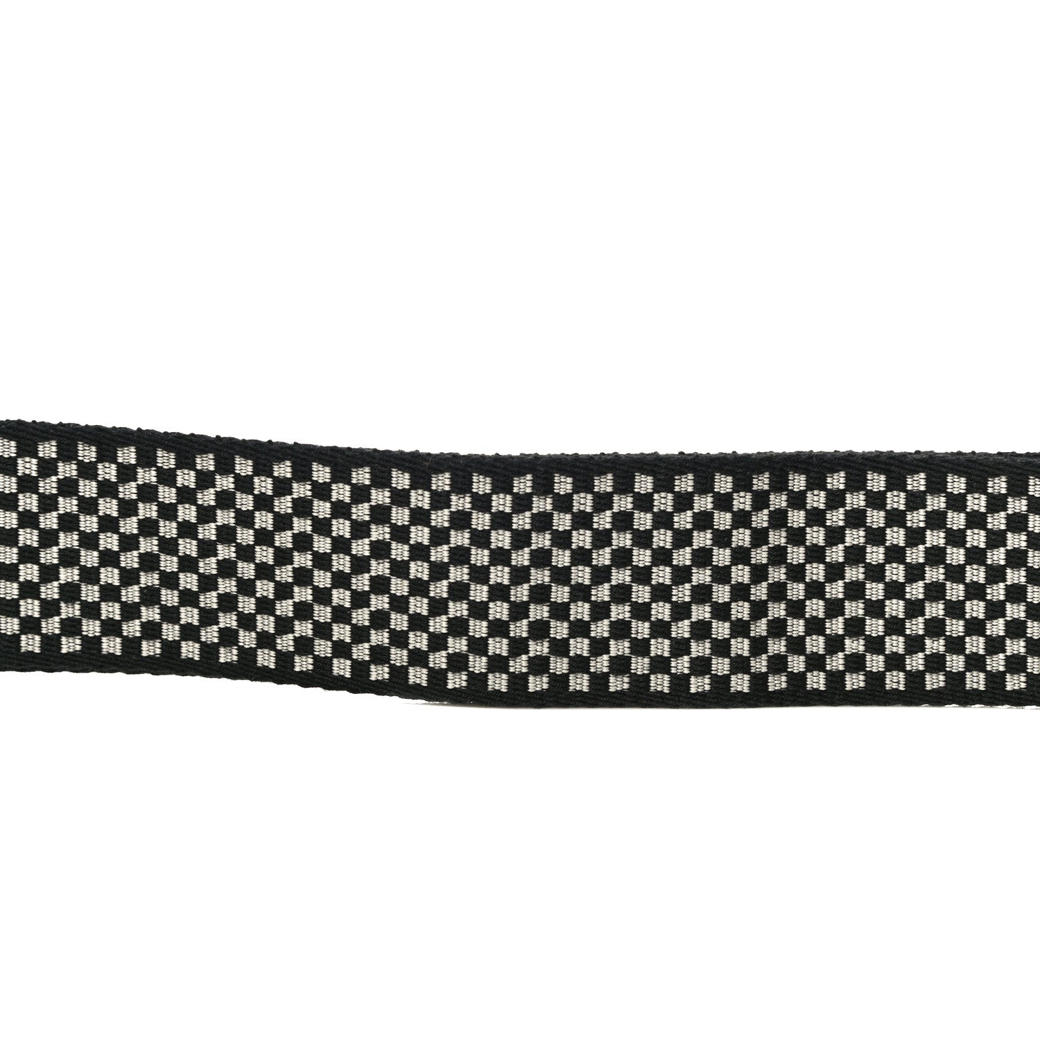 Fendi Ribbon Vitello King Logo Embossed Gingham Woven Adjustable Strap You Panna Black Cuoio 7 of 7