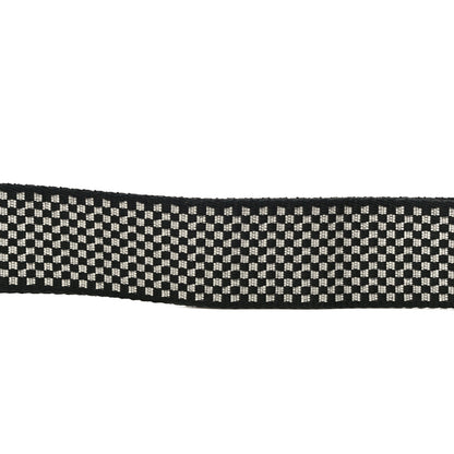 Fendi Ribbon Vitello King Logo Embossed Gingham Woven Adjustable Strap You Panna Black Cuoio 7 of 7