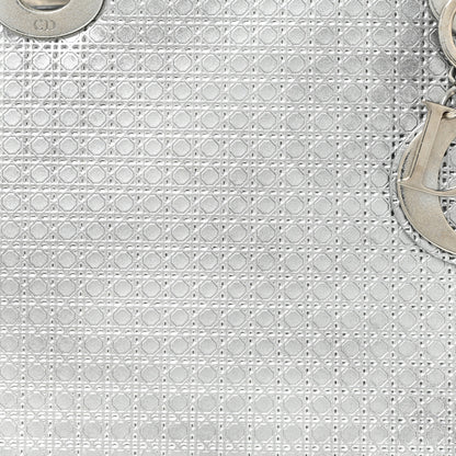 Christian Dior Metallic Patent Micro-Cannage Medium Lady Dior Silver 8 of 20