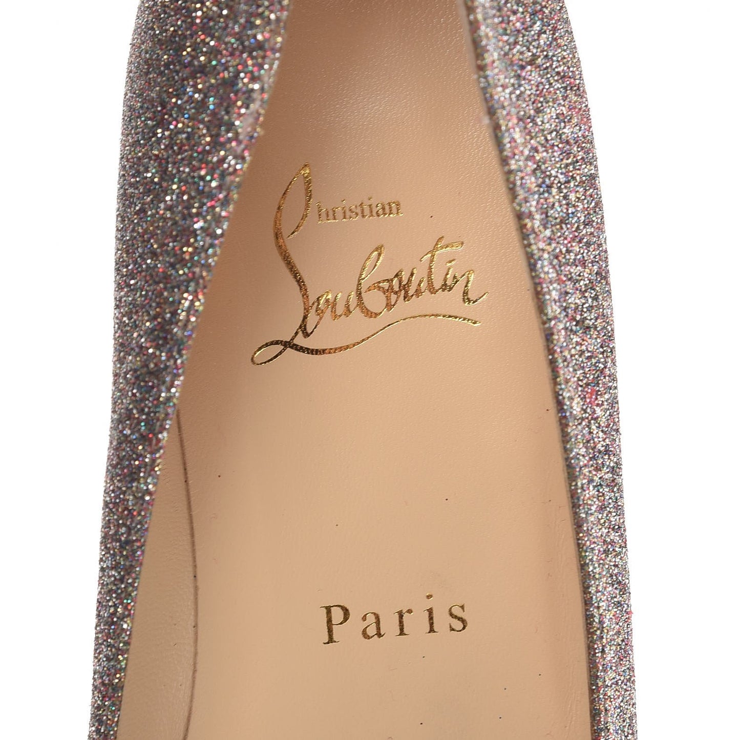 Metallic Glitter Pigalle Flats 37 Multicolor