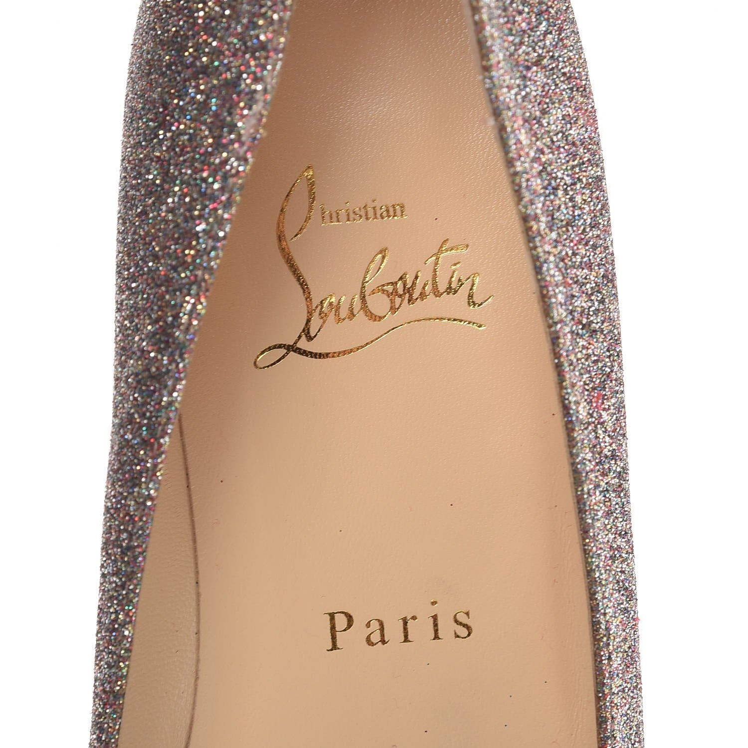 Christian Louboutin Metallic Glitter Pigalle Flats 37 Multicolor 6 of 8