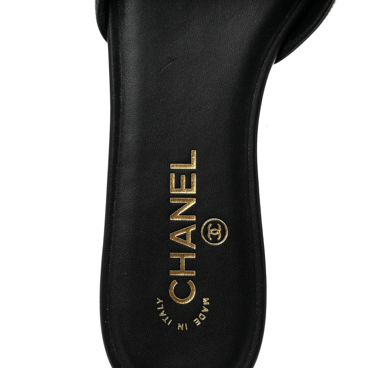 Chanel Lambskin Patent Calfskin CC Cutout Mules 40.5 Black 8 of 11