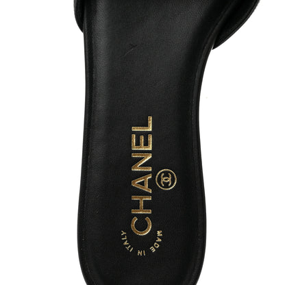 Chanel Lambskin Patent Calfskin CC Cutout Mules 40.5 Black 8 of 11