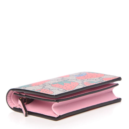 Gucci GG Supreme Monogram Strawberry Card Case 3 of 7