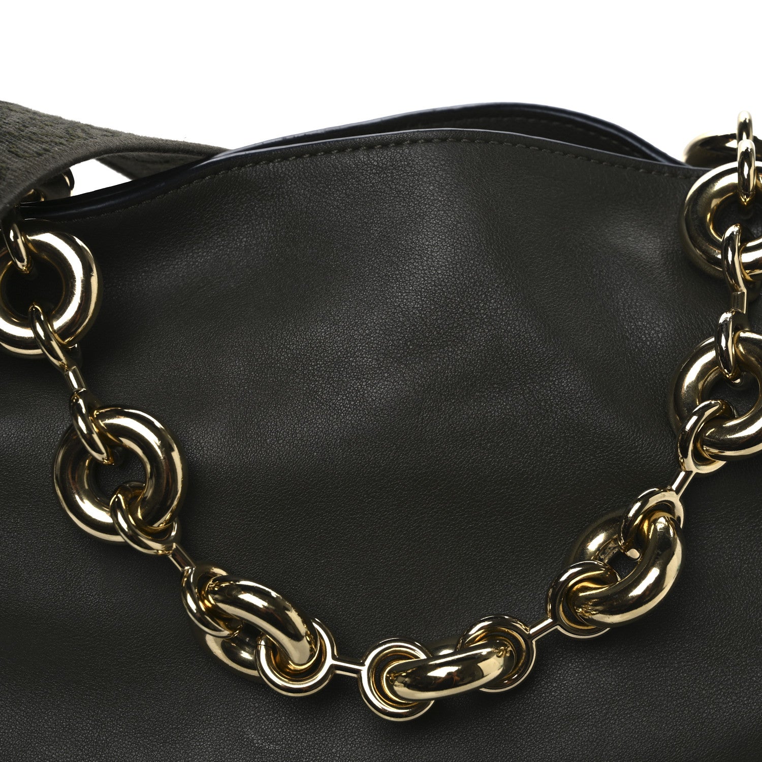 Loewe Mellow Nappa Medium Donut Chain Flamenco Knot Clutch Dark Khaki 8 of 13