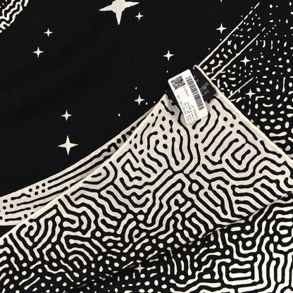 Hermes Silk Cashmere Clair De Lune Shawl 140 Black White 3 of 4