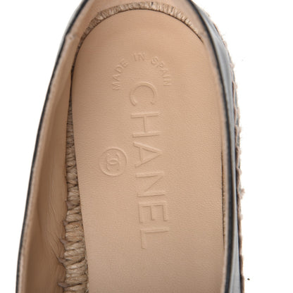 Chanel Lambskin CC Espadrilles 38 Black 8 of 12