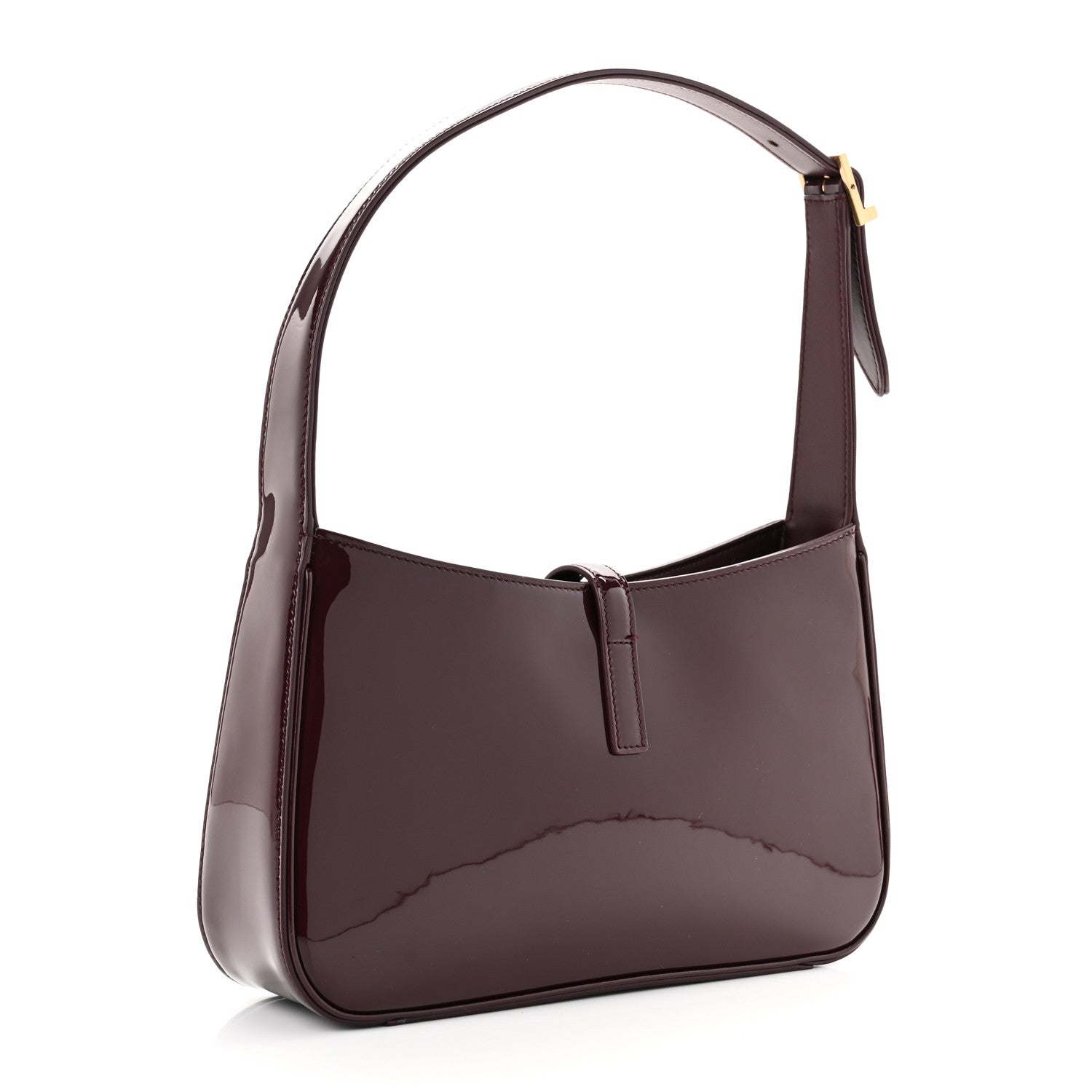 Saint Laurent Patent Le 5 A 7 Hobo Bordeaux 3 of 10
