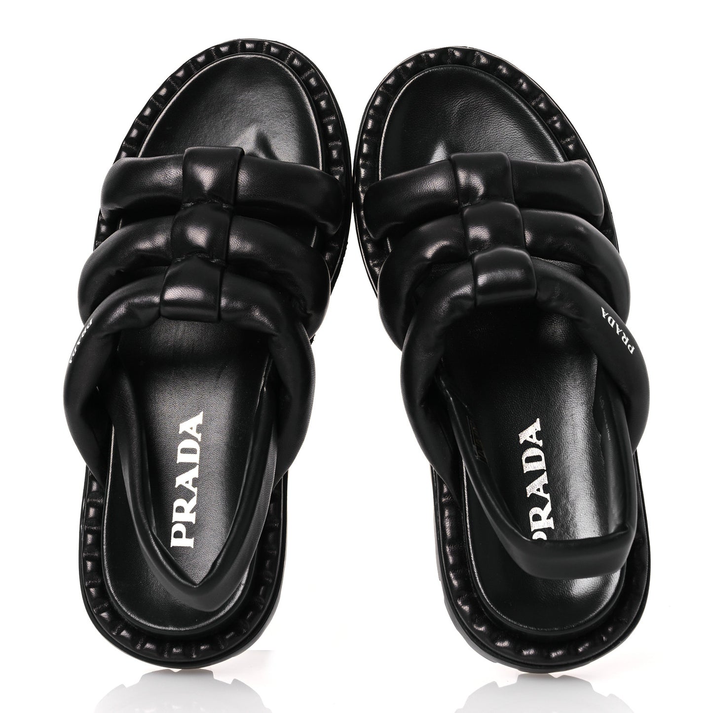 Nappa Padded Blow 20mm Slingback Sandals 40 Black