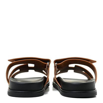 Hermes Calfskin Womens Chypre Sandals 40 Gold 4 of 9