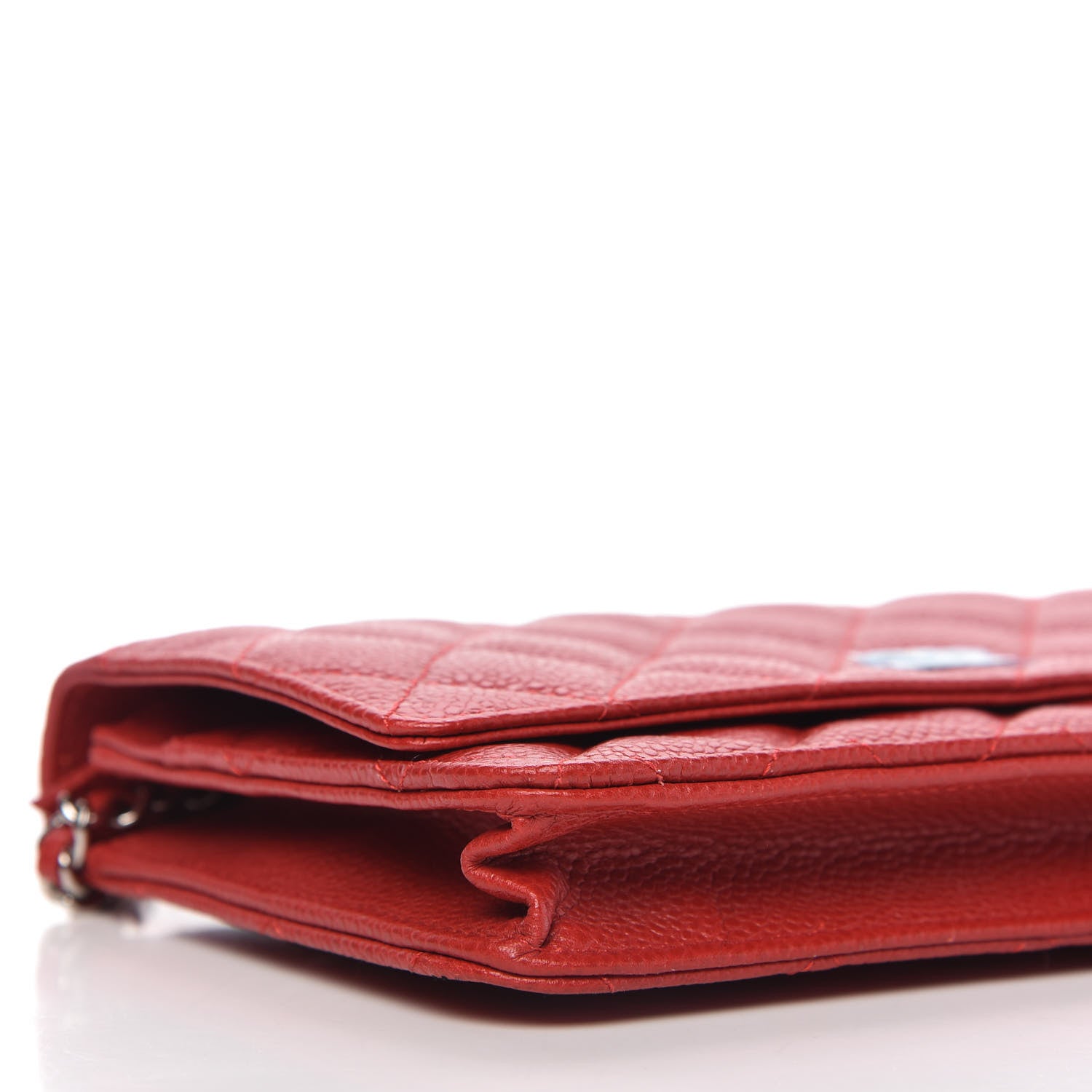 Chanel Caviar Quilted Wallet on Chain WOC Red 6 of 12