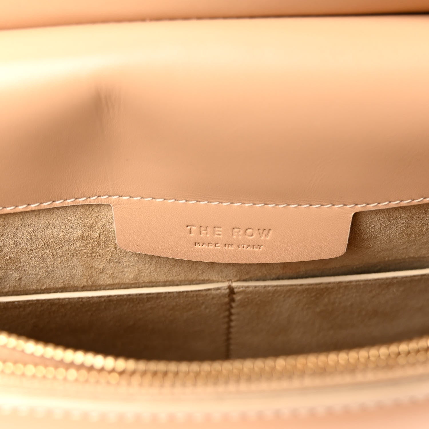 The Row Smooth Calfskin Hunting Bag 11 Warm Beige 6 of 11