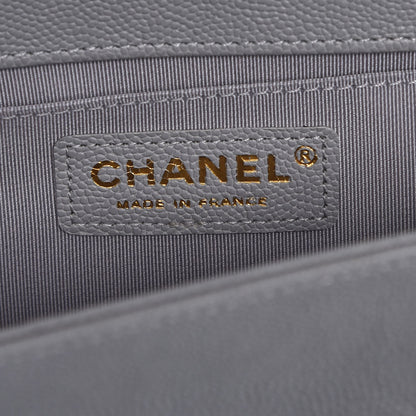 Chanel Caviar Quilted Medium Boy Flap Grey 5 of 8
