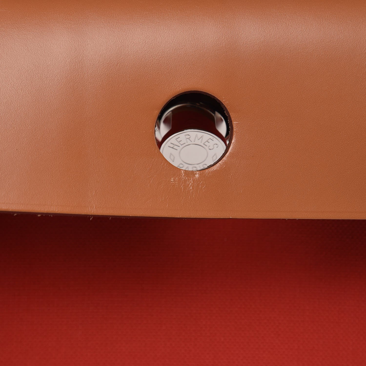 Hermes Vache Hunter Toile Herbag Zip 31 PM Rouge Tomate Natural 10 of 14