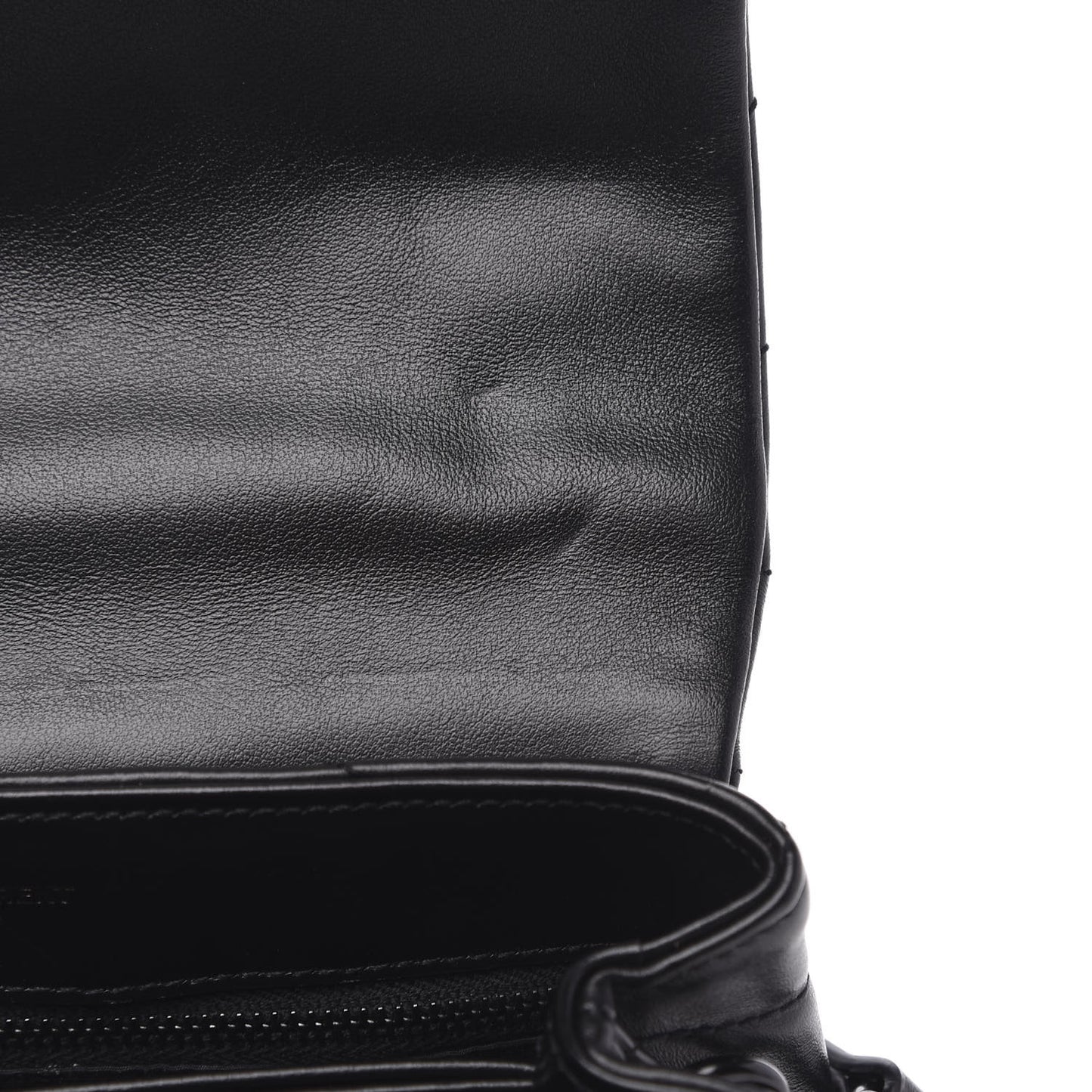 Calfskin Y Quilted Monogram Toy Loulou Crossbody Bag Black
