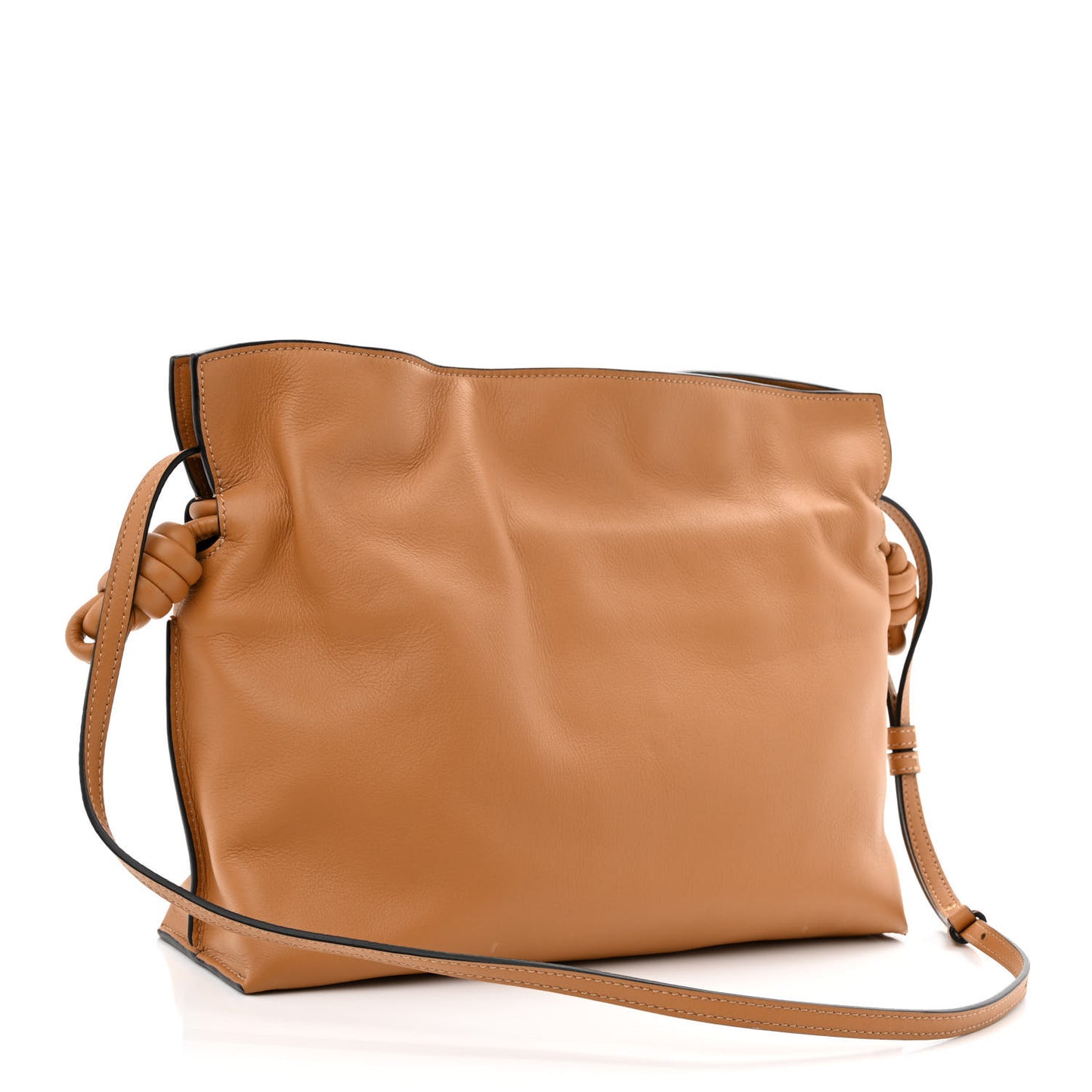Nappa Flamenco Knot Clutch Warm Desert