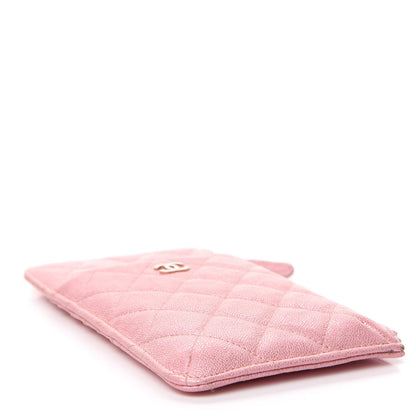 Chanel Iridescent Caviar Quilted Classic iPhone Pouch Rose Pink 4 of 8