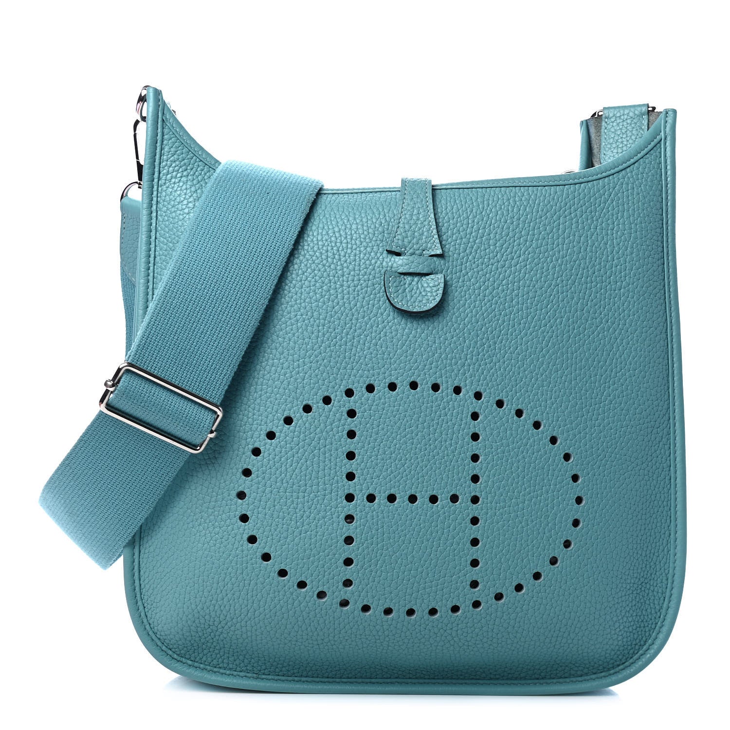 Hermes Taurillon Clemence Evelyne III PM Bleu Saint Cyr 2 of 4