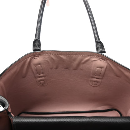 Prada Saffiano Cuir Large Double Bag Black Mughetto 10 of 17