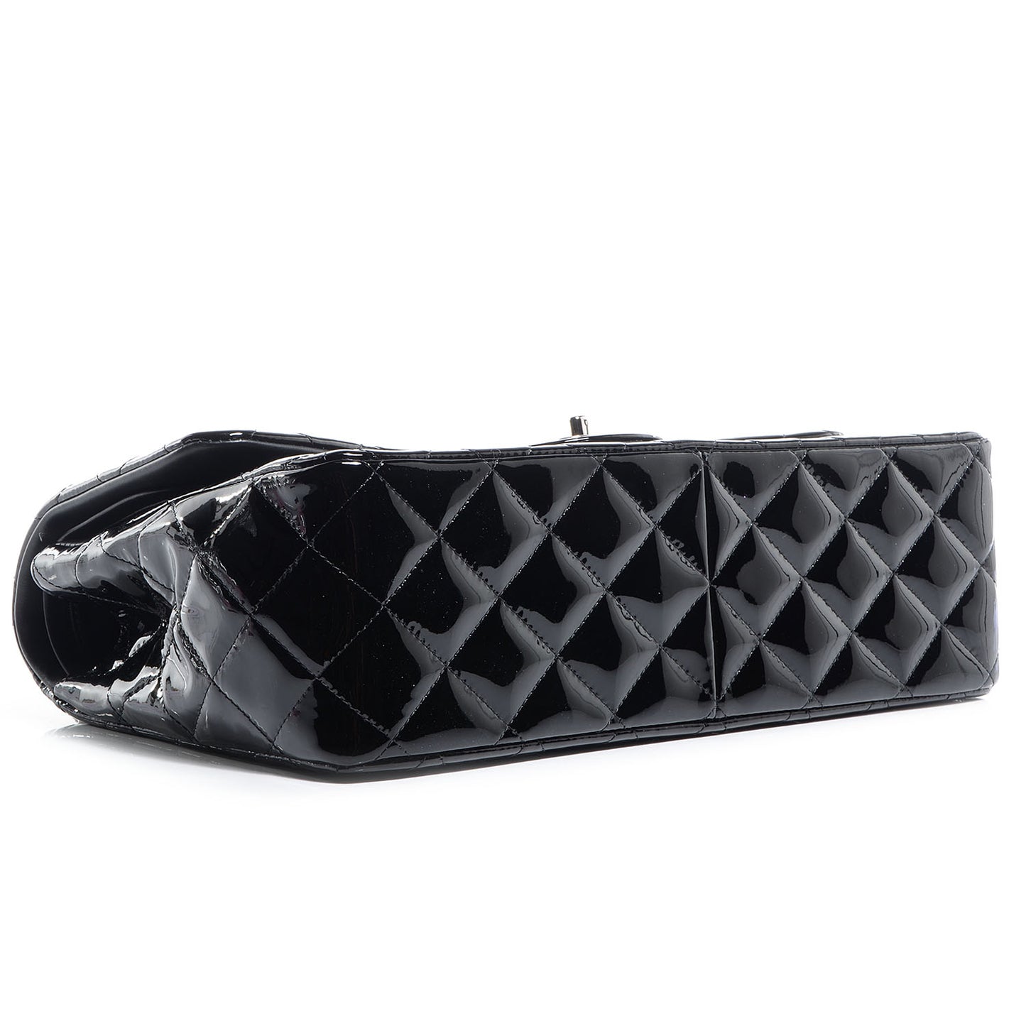 Patent Jumbo Double Flap Black