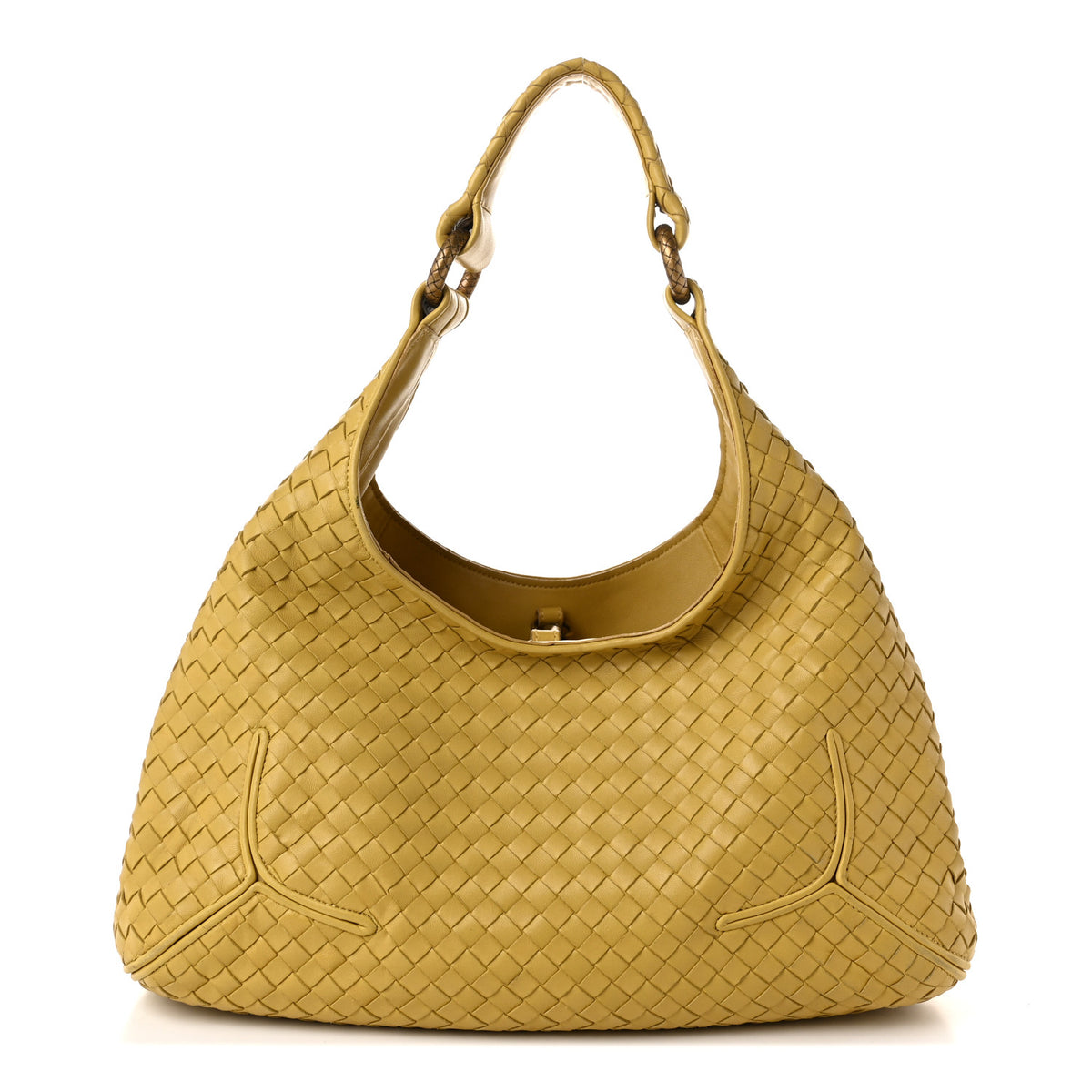 Nappa Intrecciato New Ball Hobo Moutarde