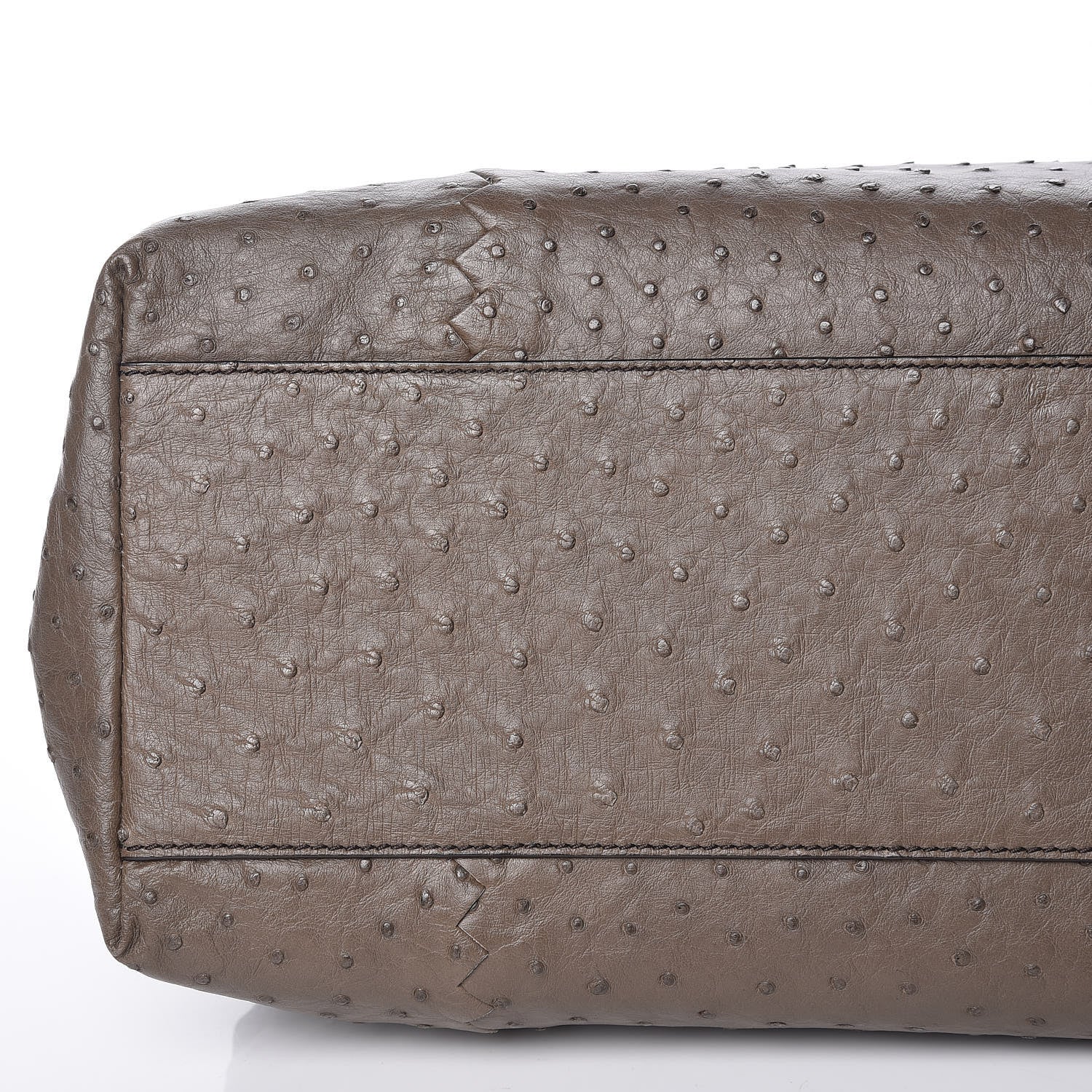 Bottega Veneta Ostrich Small Roma Tote Brown 16 of 17