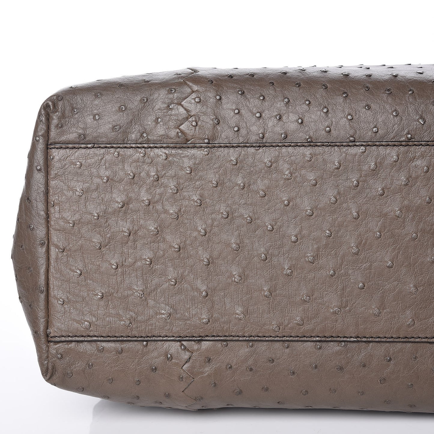 Ostrich Small Roma Tote Brown