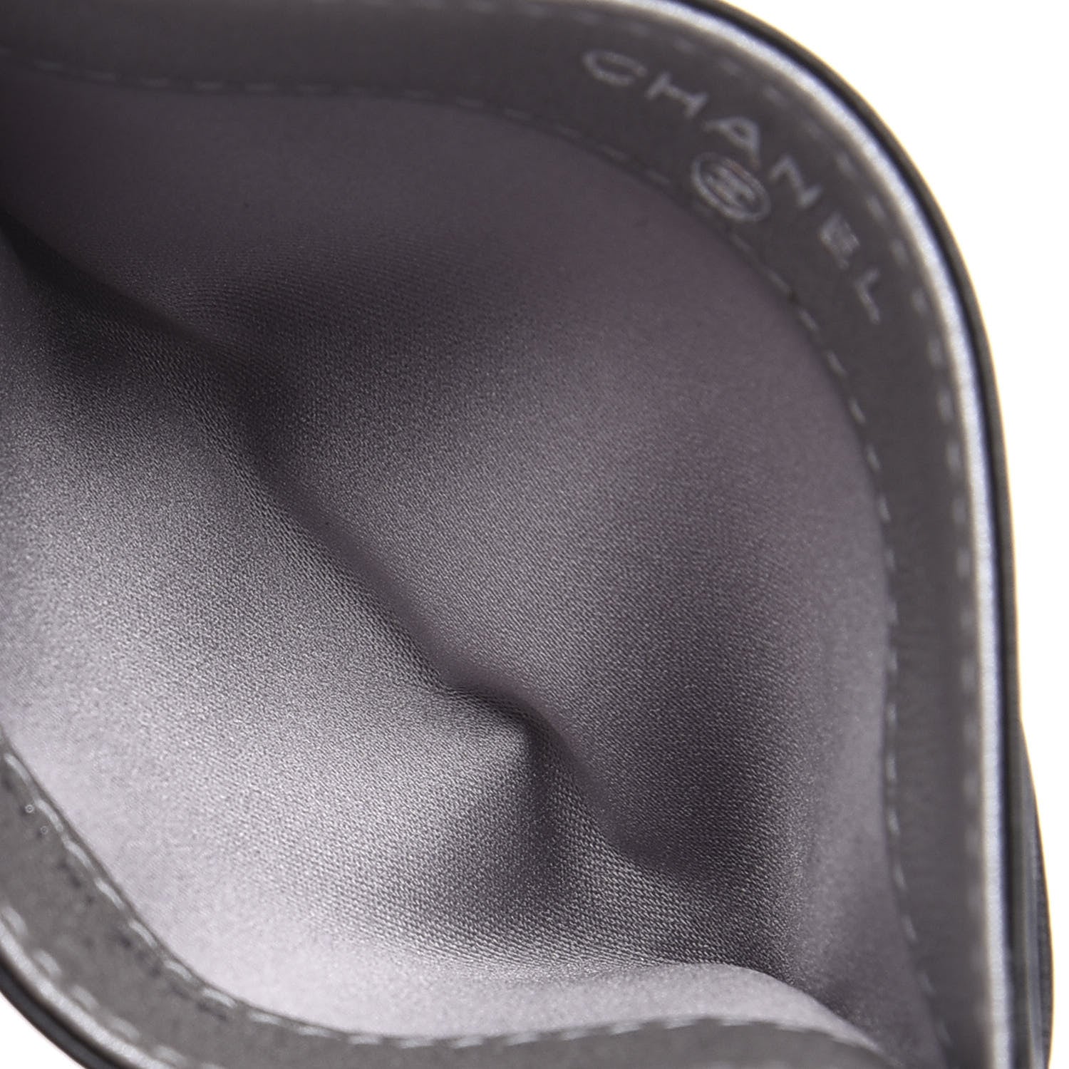 Chanel Lambskin Camellia Embossed Card Holder Black 4 of 10