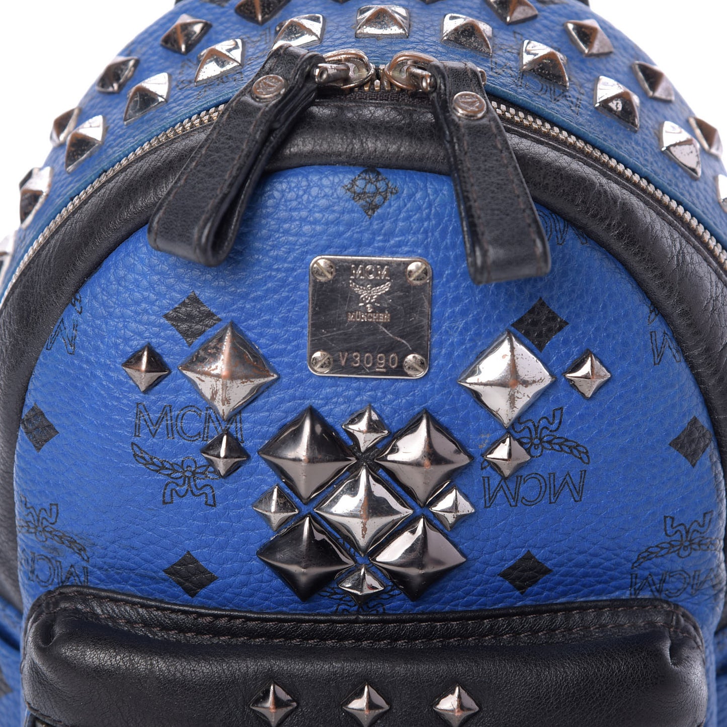 Visetos Studded Colorblock Mini Stark Brock Backpack Blue