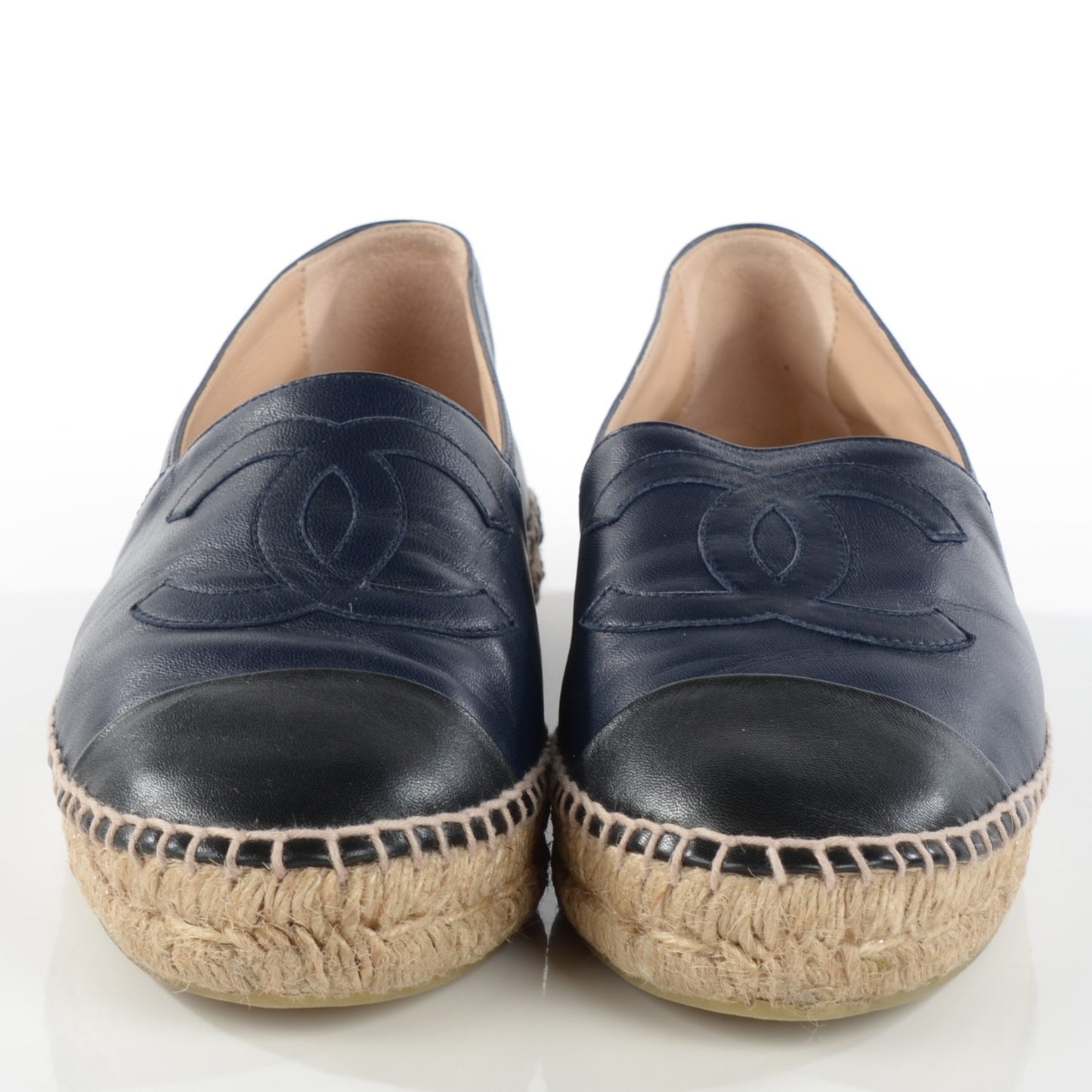 Lambskin CC Espadrilles 38 Navy Black