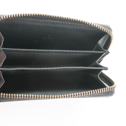 Gucci Calfskin Rabbit Embroidered Zip Around Card Case Black 5 of 6