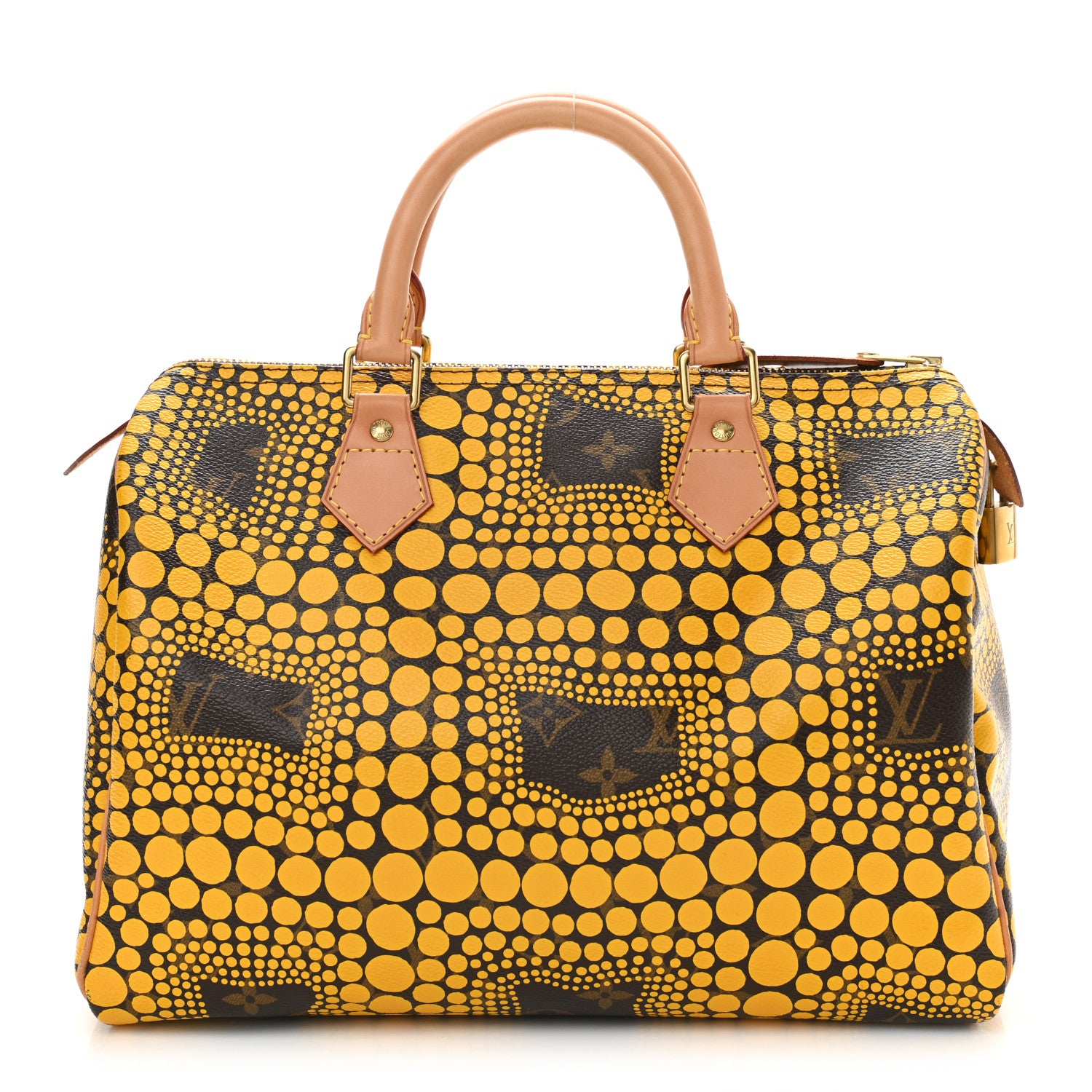 Louis Vuitton Monogram Kusama Town Speedy 30 Yellow 2 of 10