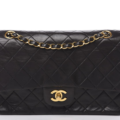 Chanel Lambskin Quilted Medium Double Flap Black 11 of 12