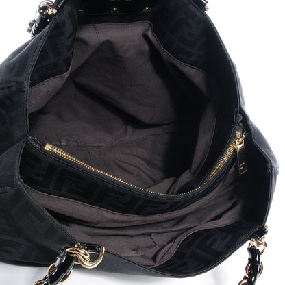 Fendi Zucca Enamel Mia Tote Black 5 of 9