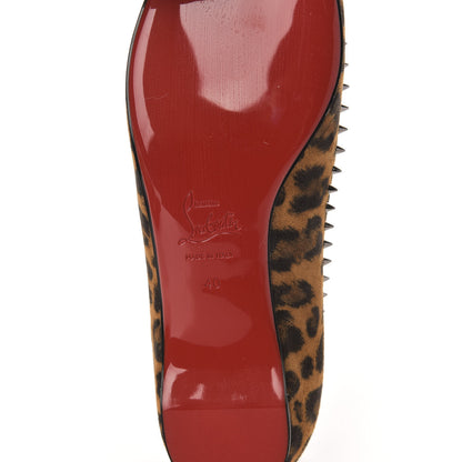 Christian Louboutin Veau Velours Anjalina Flats 40 Leo Gun Metal 7 of 8