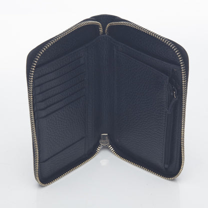 Gucci Dollar Calfskin Medium Swing Zip Around Wallet Blue 8 of 9