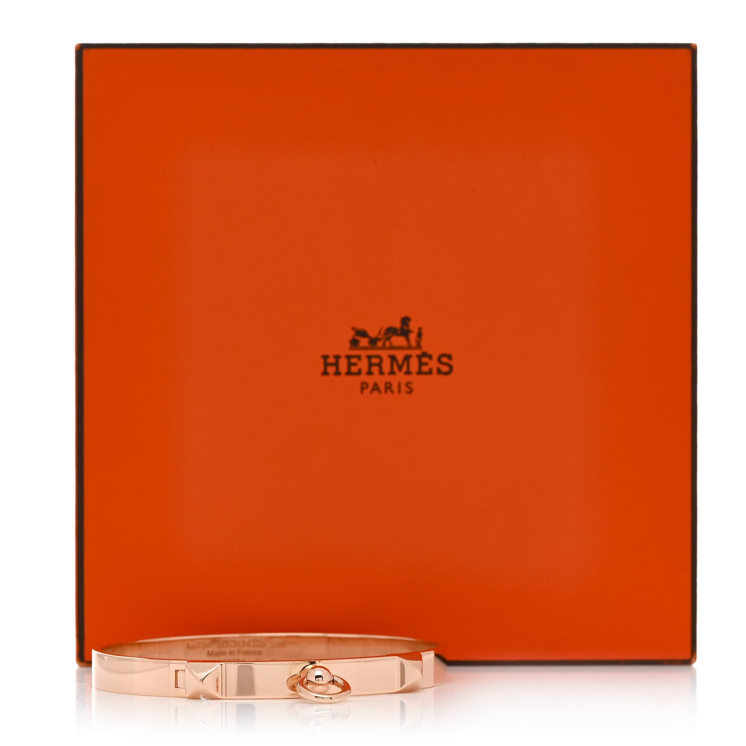 Hermes 18K Rose Gold PM Collier De Chien Bracelet SH 4 of 4
