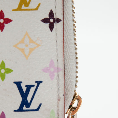 Louis Vuitton Monogram Multicolor Zippy Coin Purse Wallet White Litchi 11 of 11
