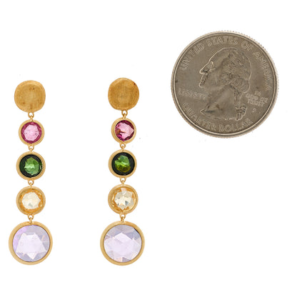 Marco Bicego 18K Yellow Gold Multi Gemstone Jaipur Color Drop Earrings 2 of 4