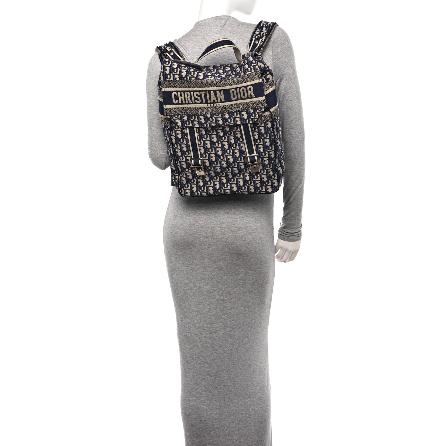 Oblique Backpack Blue White